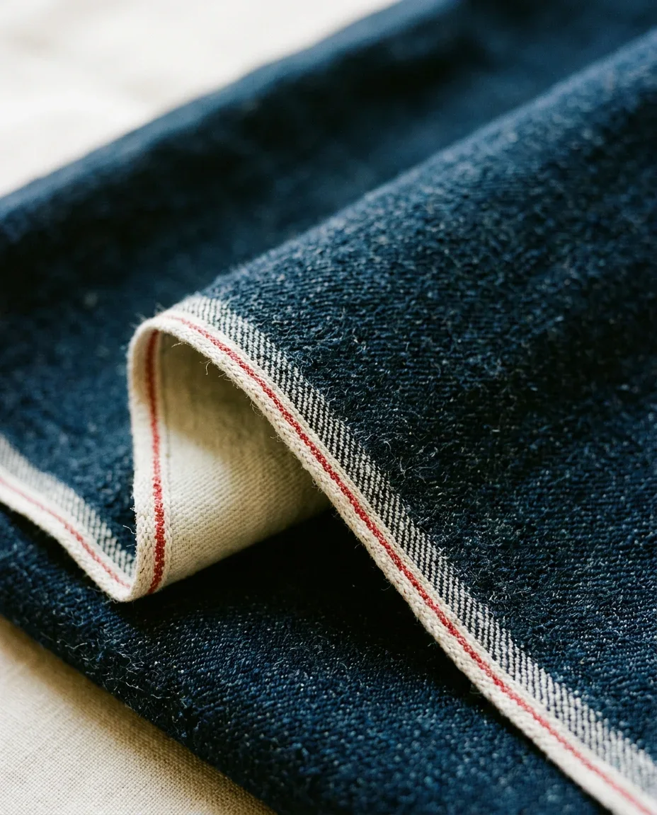 Denim from Kojima, Japan, close up