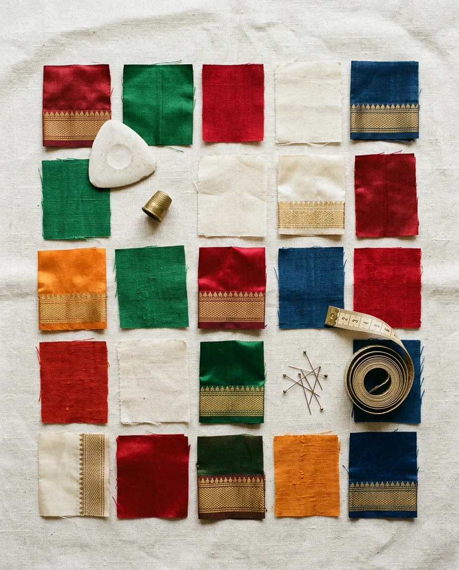 Swatches from the cloth market